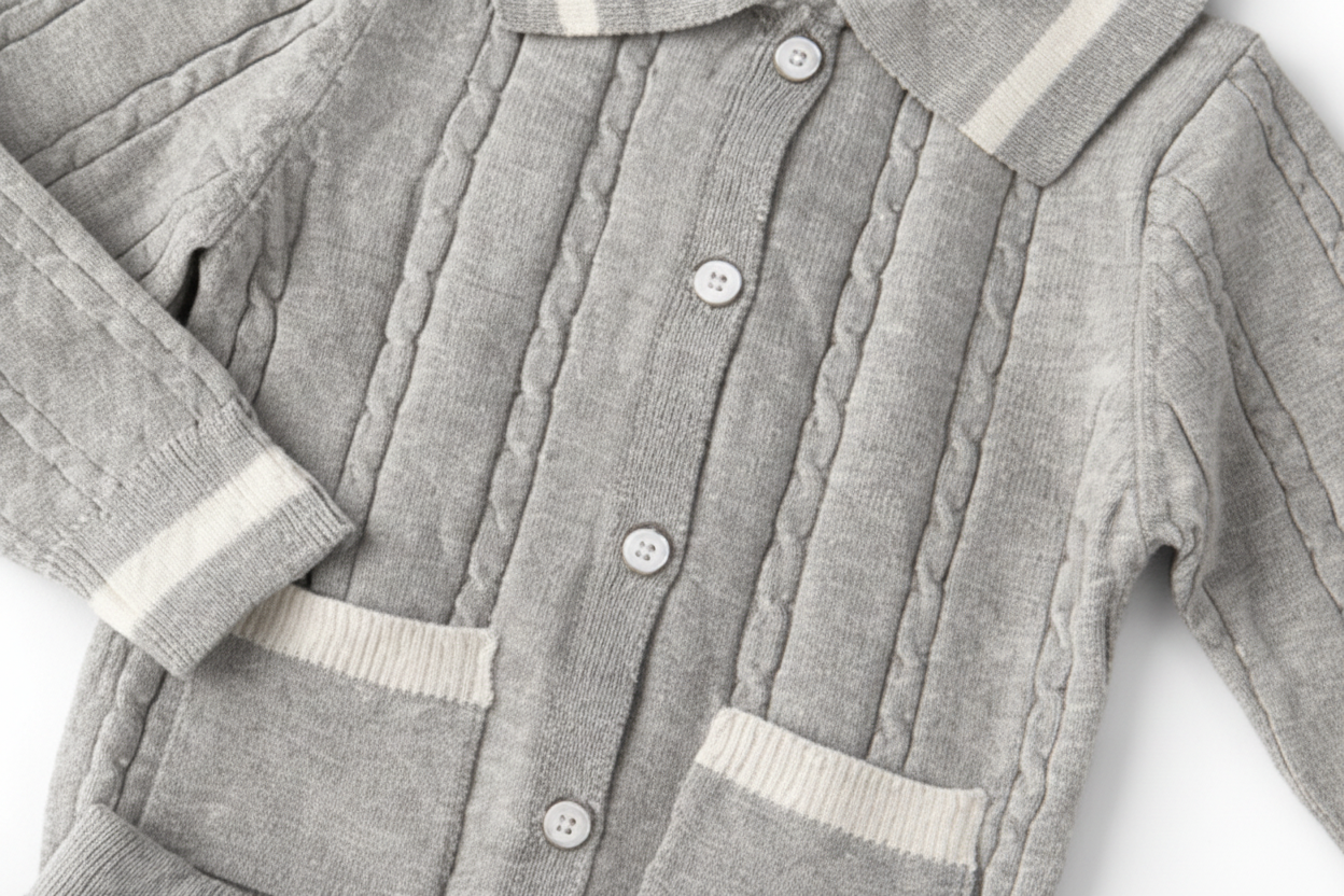 Ensemble Cardigan & Béret - 4 pièces